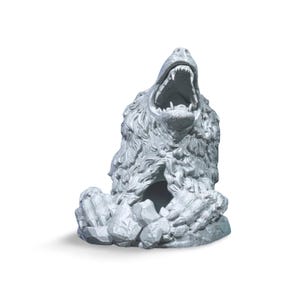 Howling Wolf Dice Tower | 3D Printed D&D Tabletop Accessory | Dire Wolf Bust for RPGs / Board Games image 3