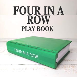 Four in a Row Game Book | Handmade Game Binder | Family Board Game | Travel Friendly Strategy Game | Unique Gift for Game Lovers image 1