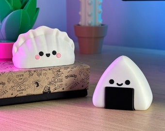 Figuras de bola de masa y onigiri kawaii