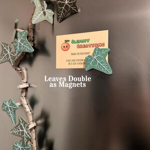 Magnetivy – Engelse klimop koelkastmagneet met scharnierende stelen, realistische plantmagneet, botanisch keukendecor afbeelding 3