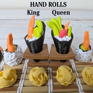 Sushi Chess Set | Japanese Food Chess Board | Unique Strategy Game Gift image 6