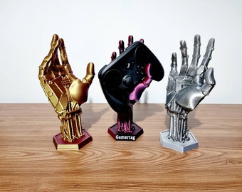 Robot Hand Controller Holder with personalized gamer tag