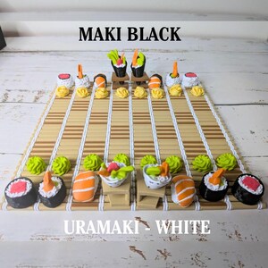 Sushi Chess Set | Japanese Food Chess Board | Unique Strategy Game Gift image 2