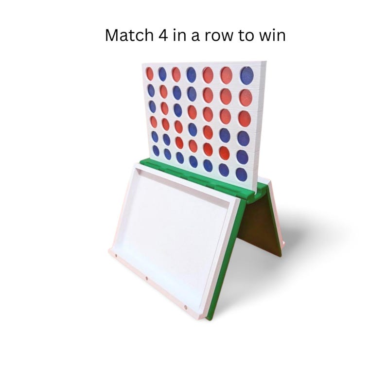 Four in a Row Game Book | Handmade Game Binder | Family Board Game | Travel Friendly Strategy Game | Unique Gift for Game Lovers image 4