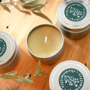 Handmade Chamomile Beeswax Candle
