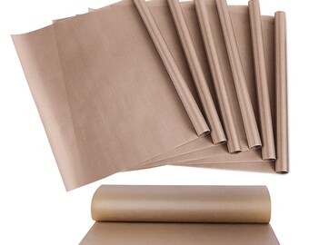 PTFE Teflon Sheet for Heat Press 4 Pack,16 x 24 Non Stick Heat Resistant Craft Mat,Work as Oven Liners for Bottom of Oven,Coffee