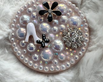 Vintage Style Travel Mirror, Double-Sided Pocket Compact