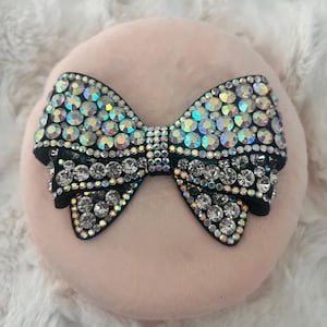 Vintage Jumbo Bow Velore  Powder Puff Body Dusting Powder Puff Gifts Vintage Powder Compact Vintage Perfumed Dusting Powder puff
