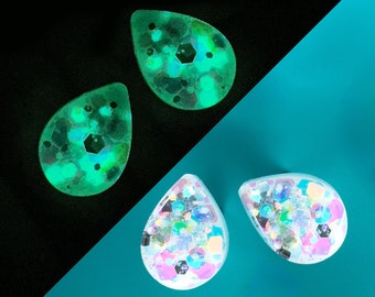 Handmade Glow In The Dark Stud Earrings