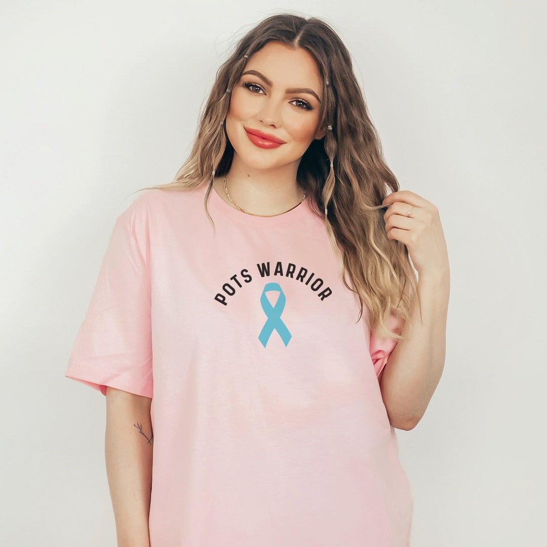 POTS Syndrome Shirt POTS Disease Tshirt With Teal Awareness Ribbon