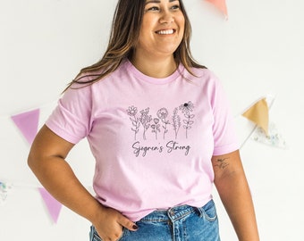 Sjögren’s Strong T-Shirt; Pretty Sjogren’s Tee in Multiple Colors; Plus Size Chronic Illness Clothing; Dry Everything Awareness; Spring Gift