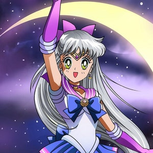 Custom Anime Portrait – 1 Person, Sailor Moon Style | Custom Couple or Family Portrait, Personalized Poster, Unique Art Gift