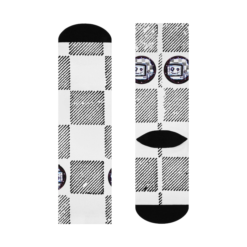 Der Malerdruck roblox gepolsterte Crew-Socken | Gemütlich, stilvoll, Geschenke, lässige Outfits, Winter Essentials, modische Füße Bild 4