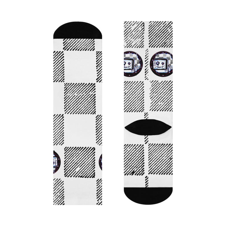Der Malerdruck roblox gepolsterte Crew-Socken | Gemütlich, stilvoll, Geschenke, lässige Outfits, Winter Essentials, modische Füße Bild 5