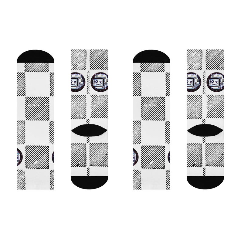 Der Malerdruck roblox gepolsterte Crew-Socken | Gemütlich, stilvoll, Geschenke, lässige Outfits, Winter Essentials, modische Füße Bild 3