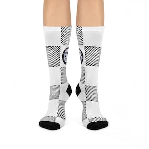Der Malerdruck roblox gepolsterte Crew-Socken | Gemütlich, stilvoll, Geschenke, lässige Outfits, Winter Essentials, modische Füße Bild 1