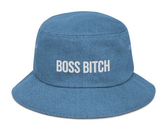 Denim Boss Bitch Bucket Hat