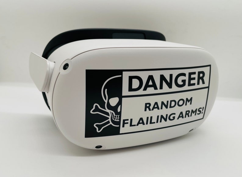 Oculus Quest 2 Decal Sticker Vinyl Danger Random Flailing Etsy