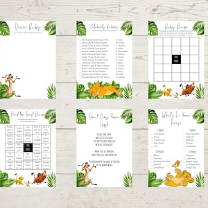 Free Baby Shower Lion King Printables Games