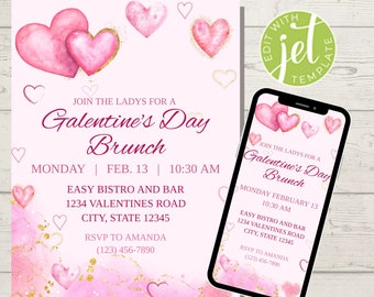 Galentine's Day Brunch Invitation | Galentines Day Party