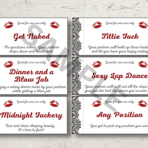 Naughty Coupon Book | Sex Coupons | Valentines Gift For Him | Adult Content*