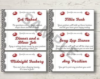 Naughty Coupon Book | Sex Coupons | Valentines Gift For Him | Adult Content*