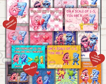 67 Valentine's Day Cards for Kids | Printable 6-7 Class Gift Tag | six seven Class Valentines