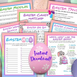 Easter Games Printable | Easter Party Games | Easter School Games