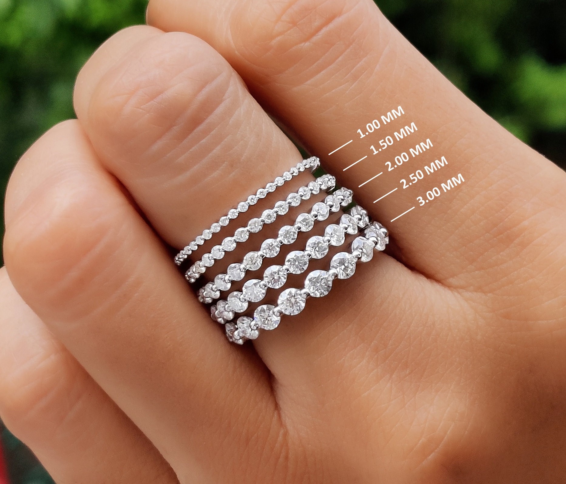 Etsy diamond eternity band outlet