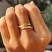 14k Gold Moissanite Crossover Ring, Criss Cross Stacking Ring - Etsy