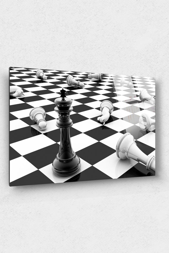 King and Queen Wall Art/Checkmate Chess Wall Art