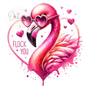 Flock You PNG, Flamingo Clipart, Summer PNG, Pink Flamingo Png, Sublimation Design, Digital Download PNG