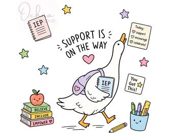 SPED Teacher Goose Png, Special Education Support Is On The Way, Funny Special Education Teacher Png, Digital Download PNG