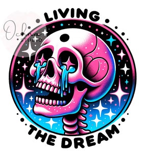 Living the Dream PNG, Grim Reaper Clipart, Sarcastic PNG, Snarky Skeleton Png, Skeleton Clipart, Sublimation Designs, Digital Download PNG