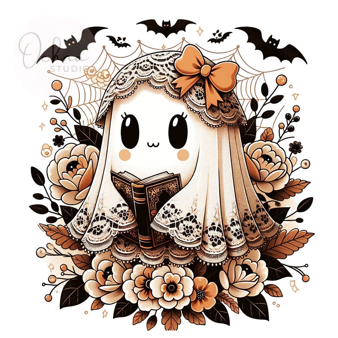 Cute Lace Ghost PNG, Boo in Boojee, Halloween Boo Lace Bow Png ...