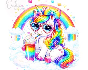 Unicorn Png, Unicorn Rainbow, Kids, Rainbow Png, Baby Girl Png, Flowers Png, Sublimation Design, Digital Download PNG