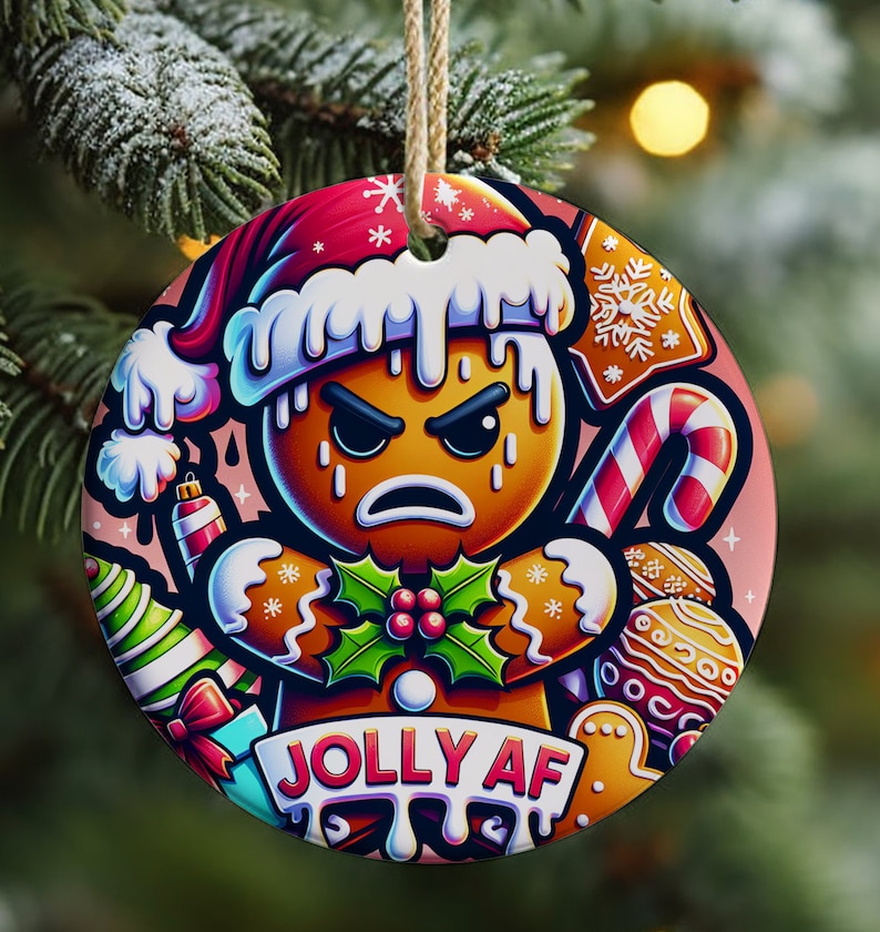 Ginger Breadman Christmas Ornament Sublimation, Ginger Breadman