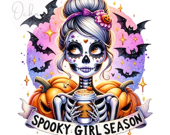 Chica de verano espeluznante PNG, Temporada de chica espeluznante PNG, Clipart de verano espeluznante, Halloween espeluznante PNG, Diseño de sublimación, Descarga digital PNG