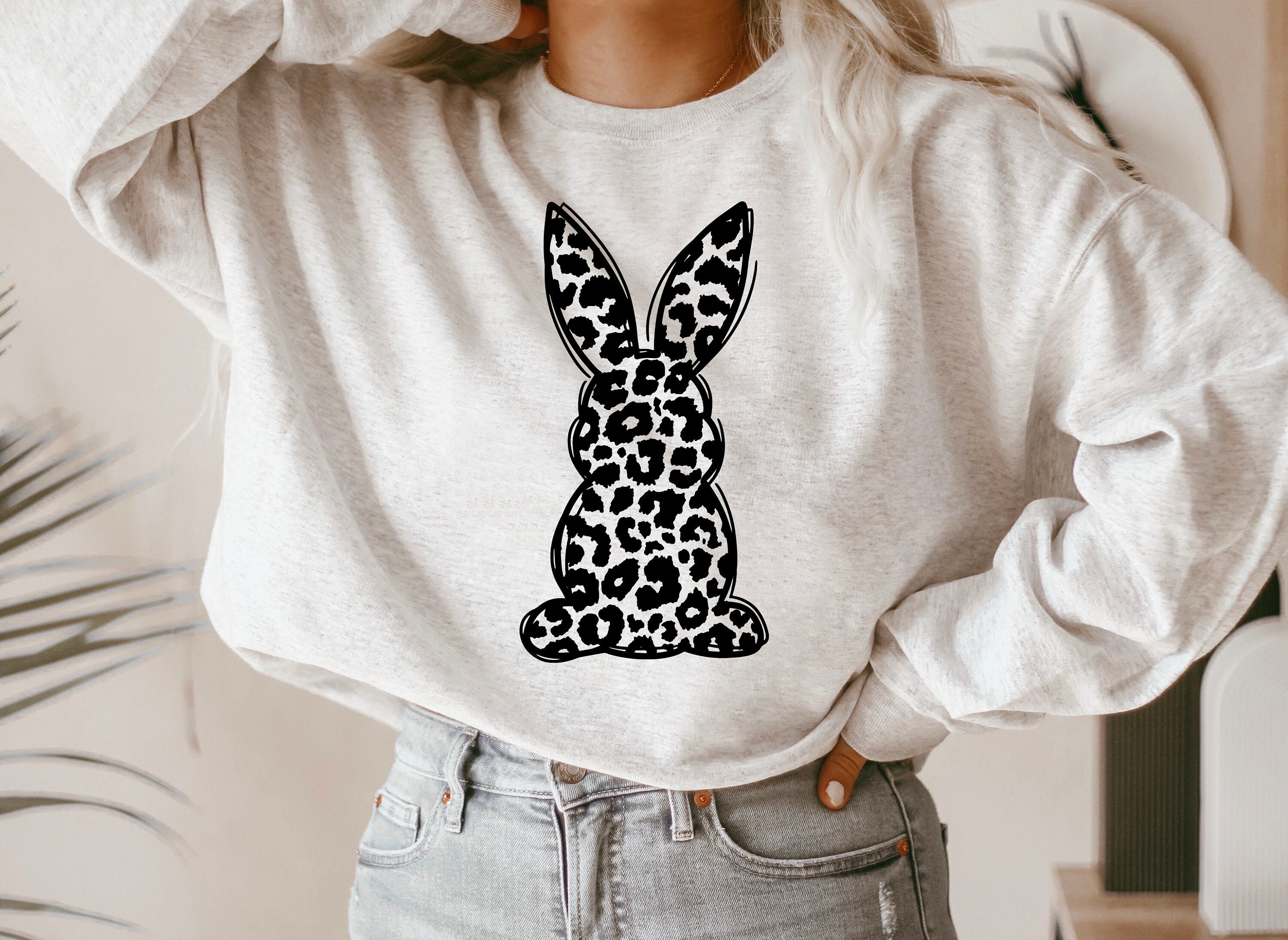 Leopard Print Bunny SVG, Png, Bunny Svg, Easter Svg, Easter PNG, Easter ...