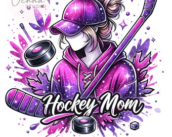 Hokejowa mama Klipart, Hokej na lodzie PNG, Hokejowa mama Png, Hokejowy gracz Klipart, Koszulka do hokeja na lodzie, Wzory sublimacji, Pobieranie cyfrowe PNG