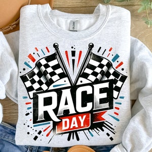 Race Day PNG, Game Day Png, Retro Checkered Racing Png, Race Season Png, T-Shirt Design, Sublimation Design, Digital Download PNG
