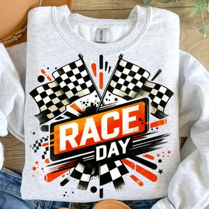 Race Day PNG, Game Day Png, Retro Checkered Racing Png, Race Season Png, T-Shirt Design, Sublimation Design, Digital Download PNG