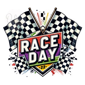 Race Day PNG, Game Day Png, Retro Checkered Racing Png, Race Season Png, T-Shirt Design, Sublimation Design, Digital Download PNG