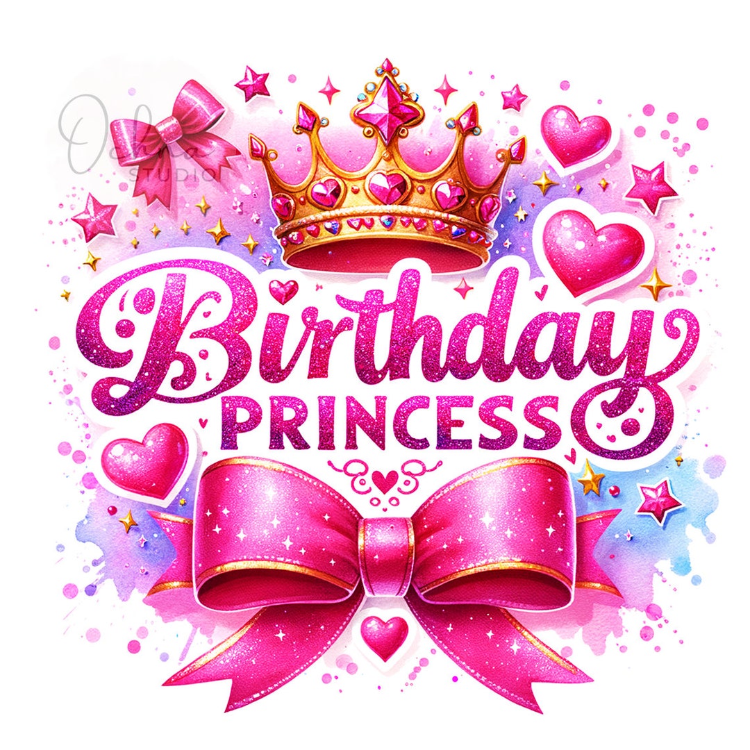 Birthday Girl PNG, Birthday Princess Png, Colorful Png, Happy Birthday ...