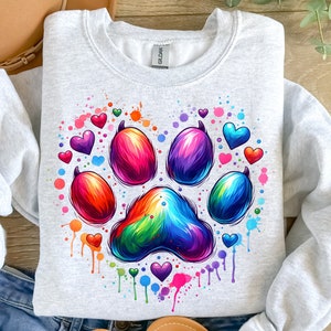 Colorful Paws PNG, Dog PNG, Colorful Png, Paw Png, Dog Paws, Dog Mama Png, Dog Lover Png, Shirt Sublimation Design, Digital Download PNG