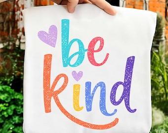 Be Kind Png, Positive Png, Heart Png, Motivational Png, Colorful Retro Png, Vintage Png, Sublimation Design, Digital Download PNG