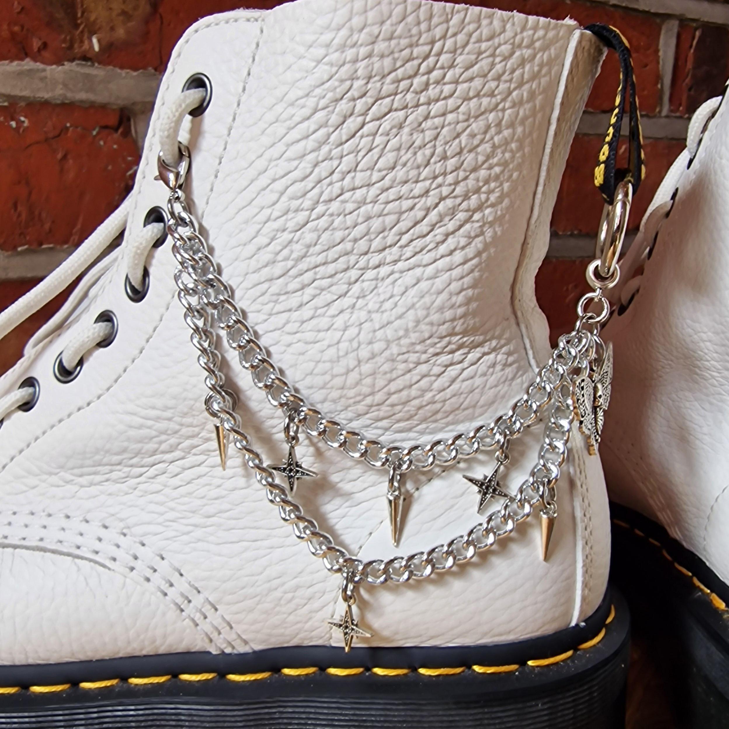 Hawk Chain Deaths Head Hawk Moth Boot Chains: Star & Spike Boot Charms (pair ...