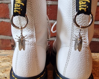 Cicada Boot Charms: Silver Insect Dr Marten Shoe Accessories