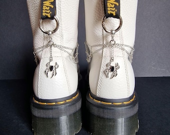 Spider Web Boot Chain: Handmade Stainless Steel Goth Boot Jewelry