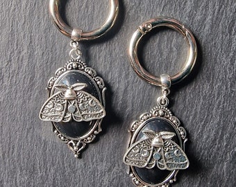 Lunar moth, moon phase, witchy, whimsigoth, cabochon boot charm